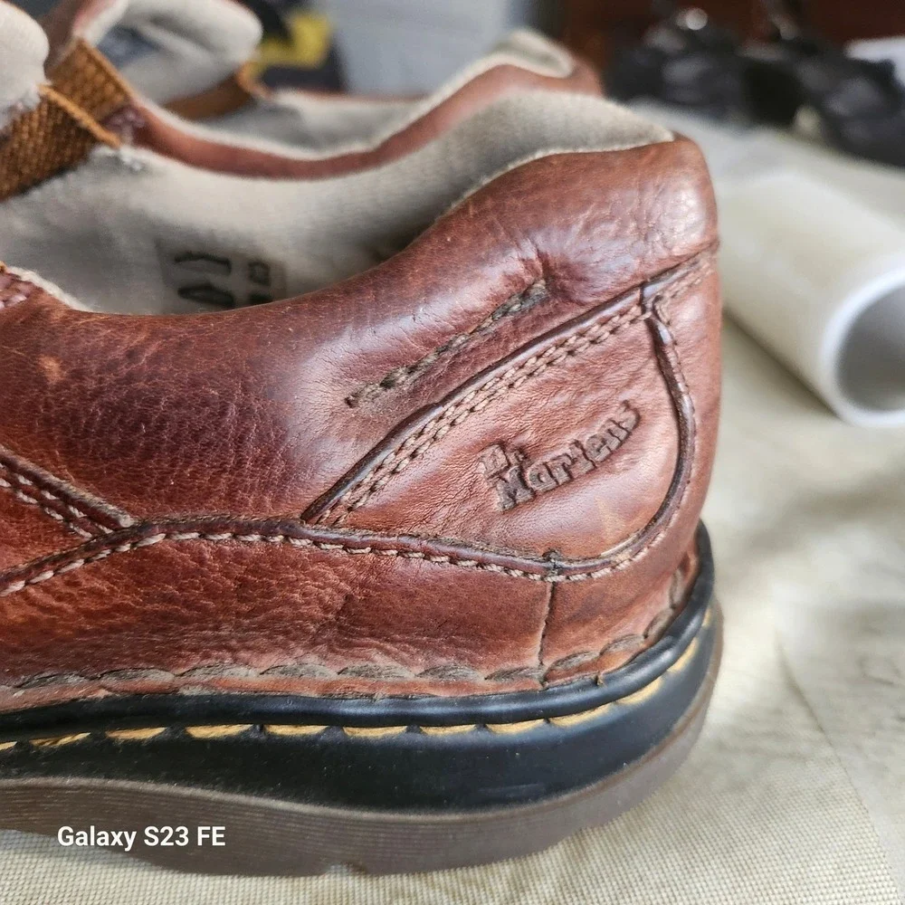 Dr. Martens 11198 Slip On Loafer Mens Size 10 Brown Leather AirWair Lug Sole